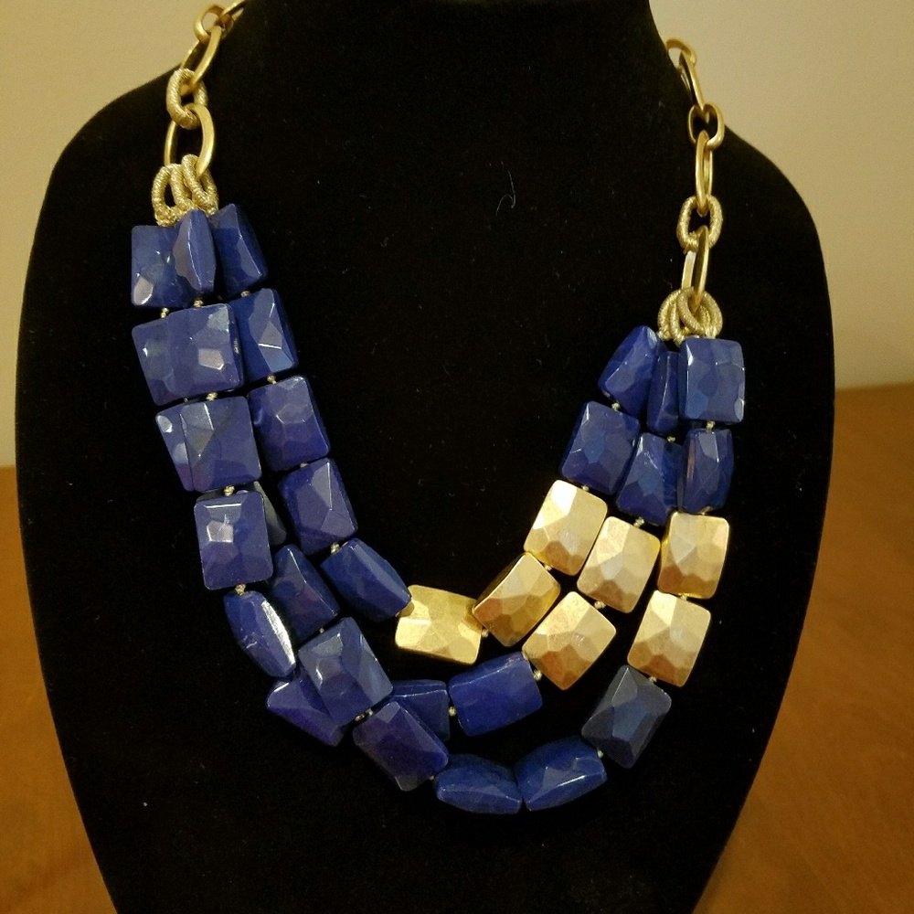 Blue and Gold color necklace